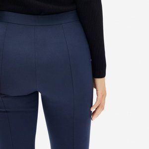 Everlane Navy Side-Zip Stretch Cotton Pant